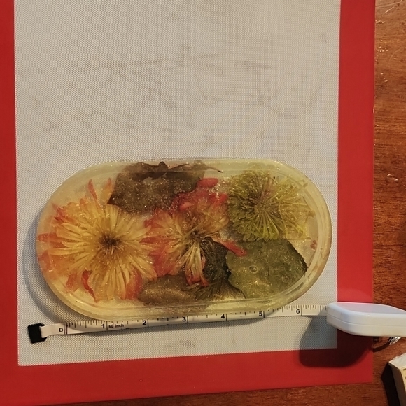 resins Accents Resin Tray W Dried Flowers Poshmark